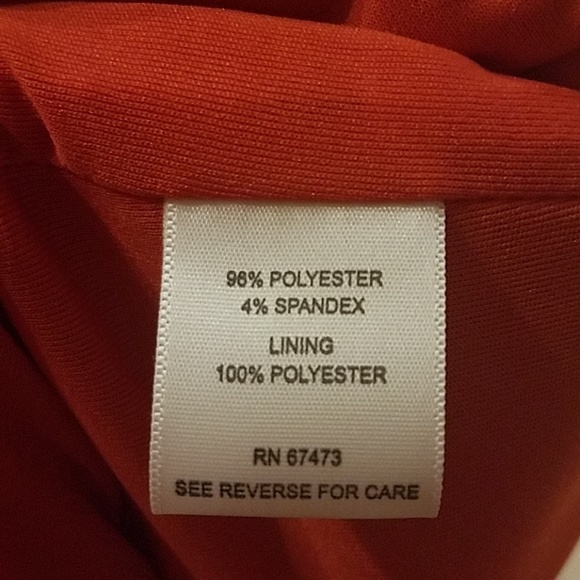 Taylor orange and white flared dress - Picture 8 of 8